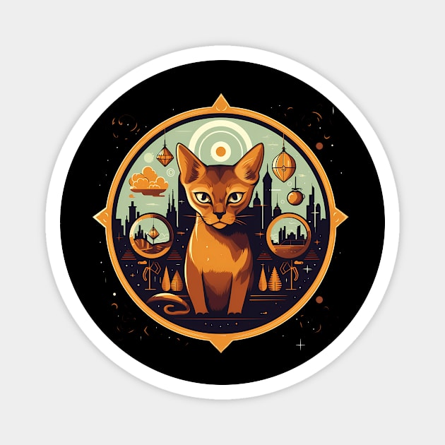 Abyssinian Cat Halloween, Cat Lover Magnet by logiamerch